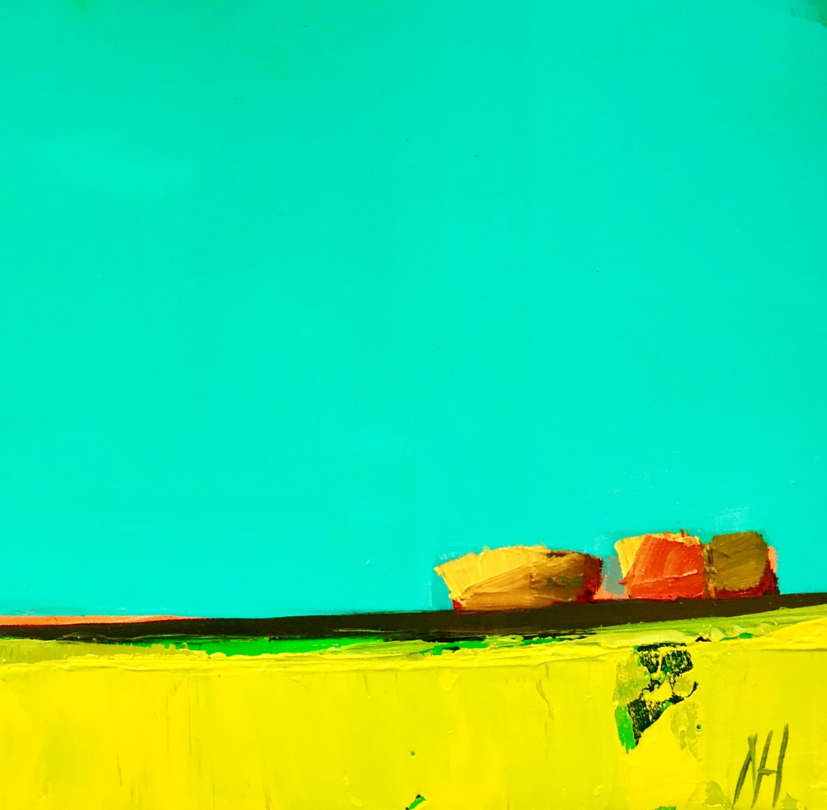 Mustard Field, Two by Nancy B. Hartley 