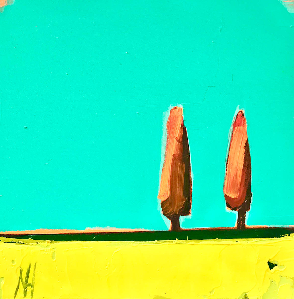 Mustard Field, Three by Nancy B. Hartley, Image 1.
