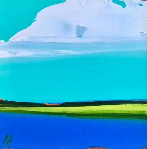 Water View, 6 x 6 by Nancy B. Hartley, Image 1.