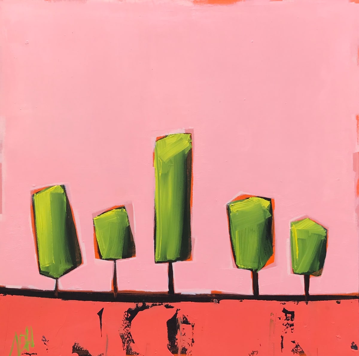 Five on Pink by Nancy B. Hartley, Image 1.