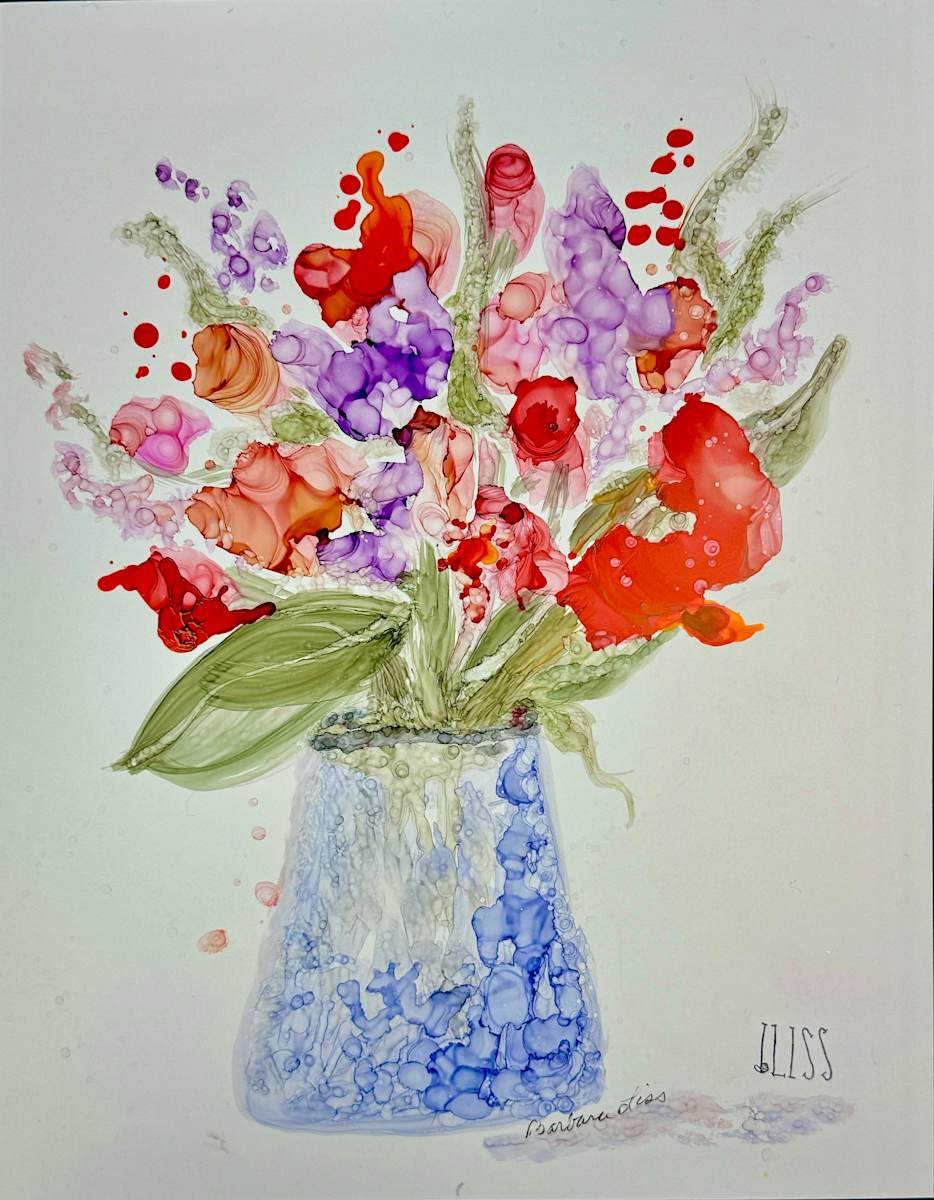 Blue Vase Bouquet by Barbara Liss 