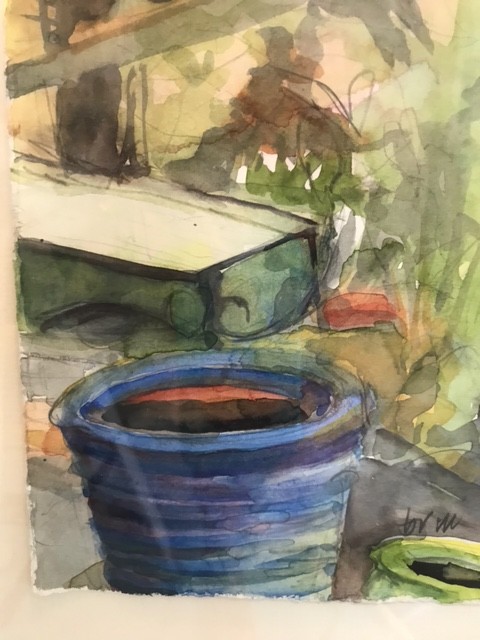 blue garden pot by beth vendryes williams 