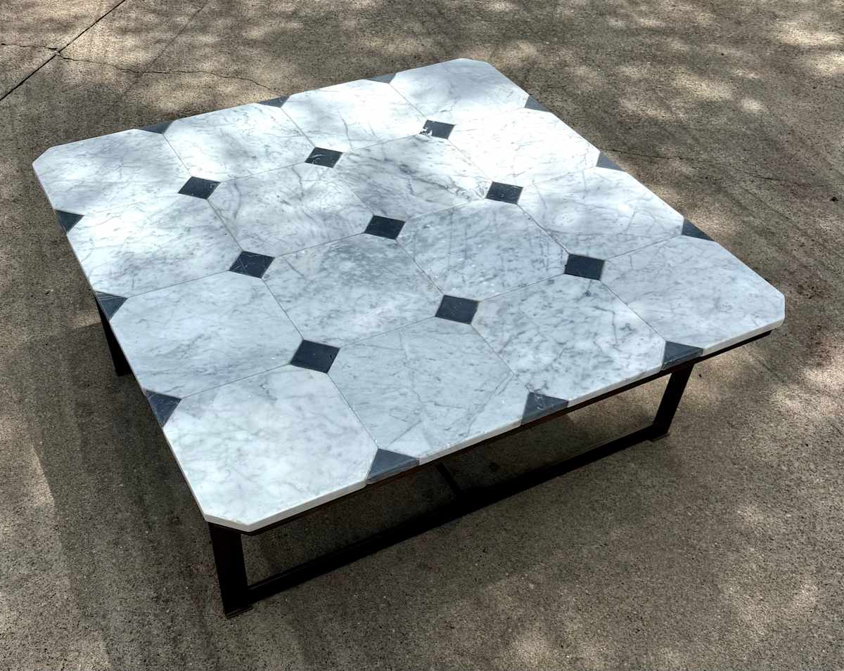 Multi-Color Tile Coffee Table by reworksHome, Image 3.