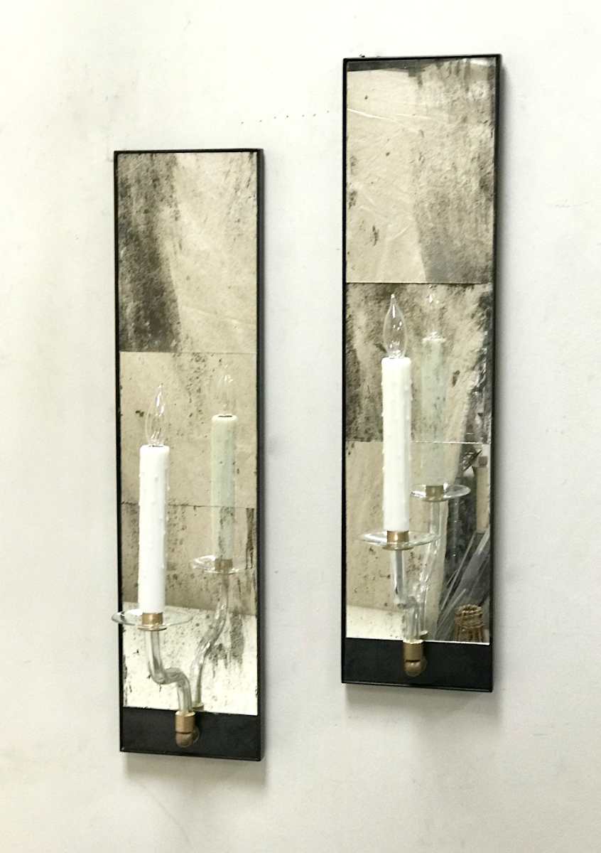 antique mirror sconce, Image 1.