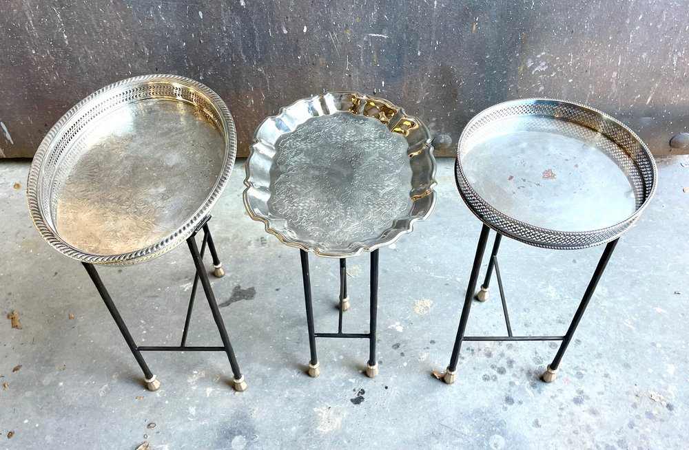 Silver Tray Tables by reworksHome, Image 1.