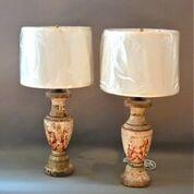 Red Urn Table Lamps by reworksHome, Image 1.