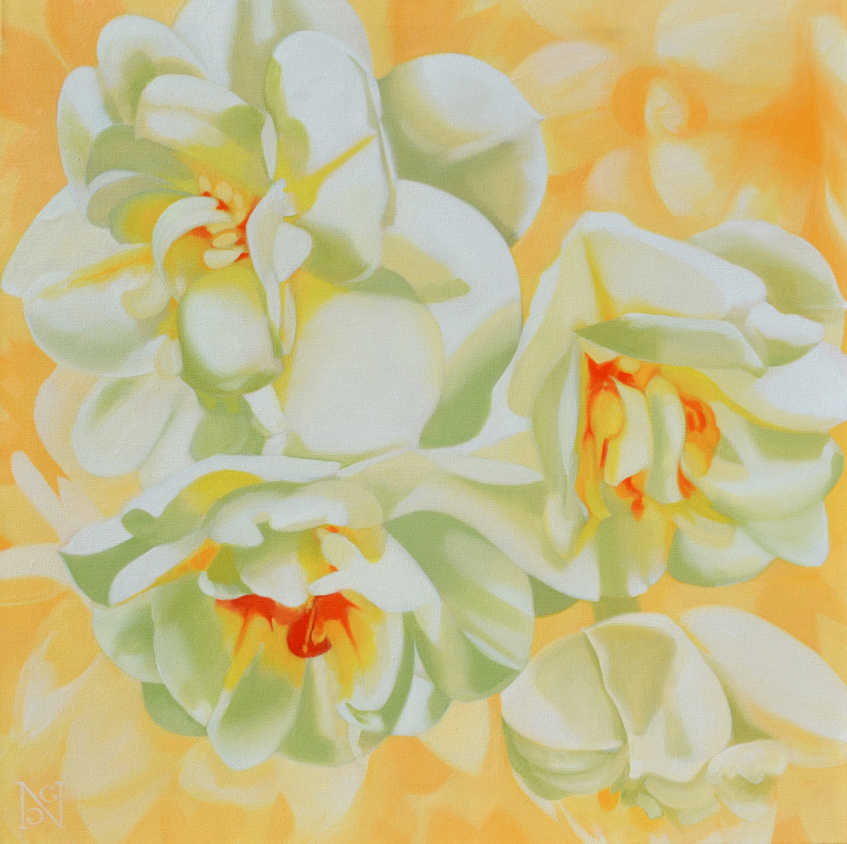 Double Daffodils by Natalie George 