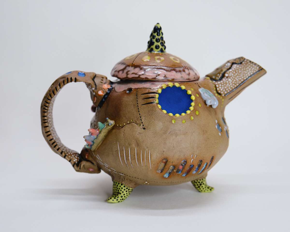 Hand Built Tea Pot by Danielle Bourland, Image 2.
