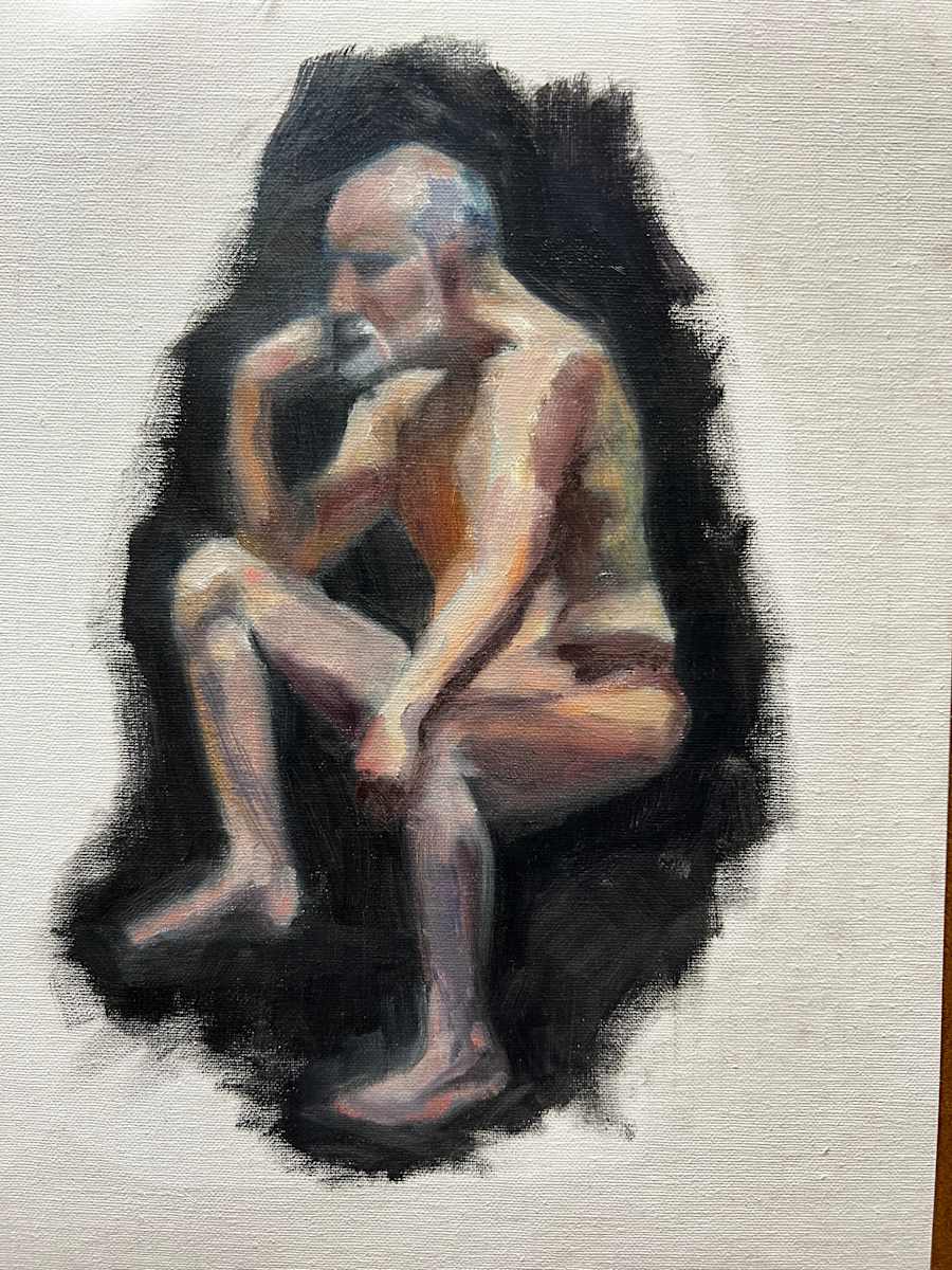 The Thinker - Alla Prima by Maura Rogers, Image 1.