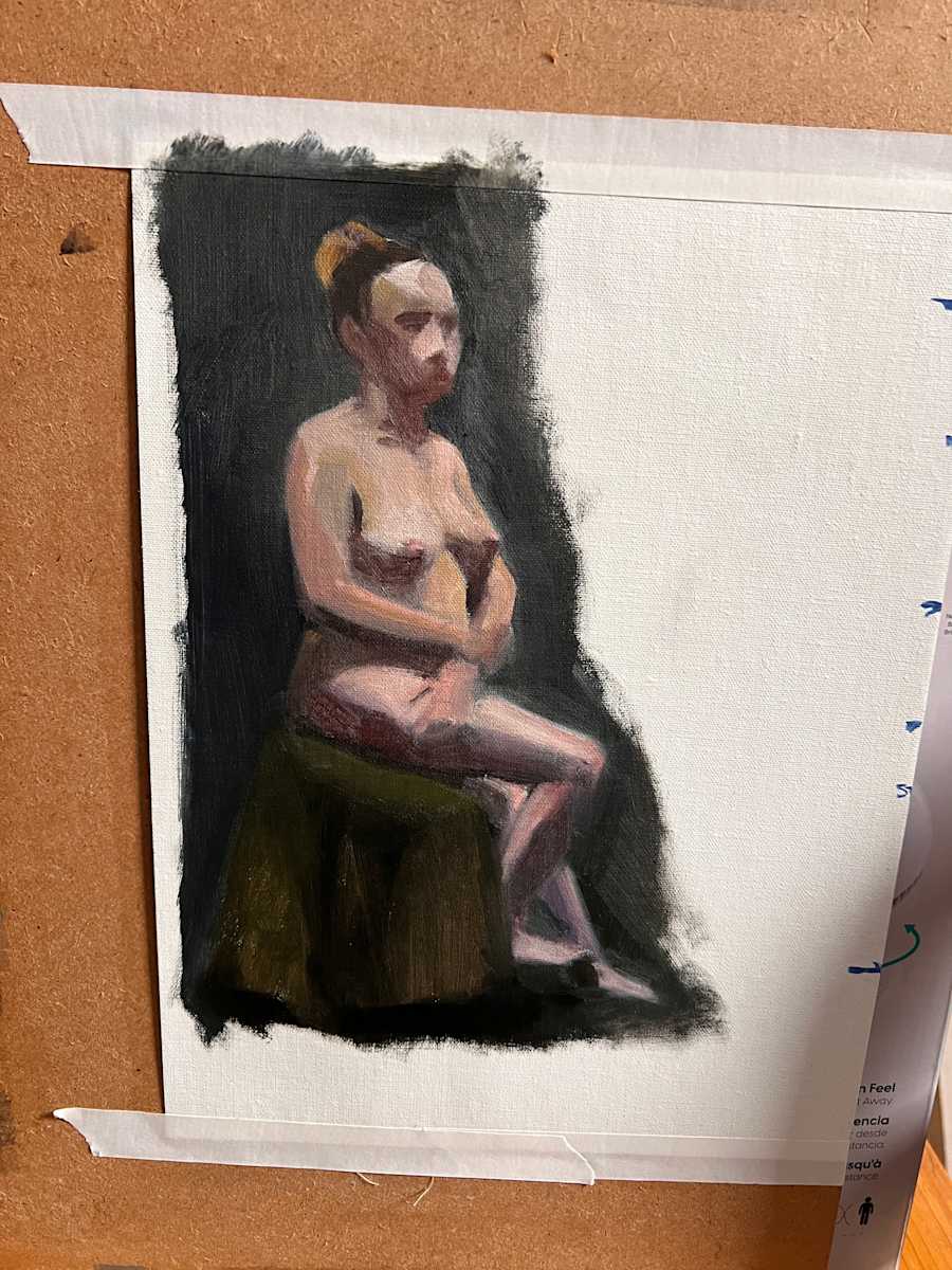 Sitting Pose - Alla Prima by Maura Rogers, Image 1.