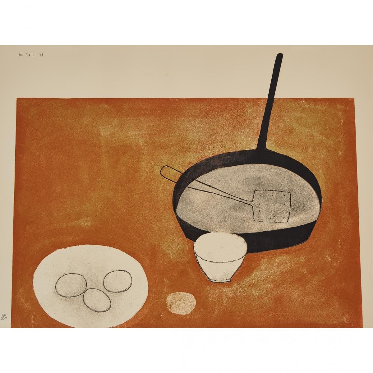 Still Life (With Frying Pan), 1973 by William Scott 