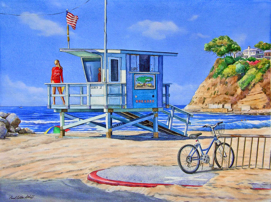 Lifeguard Cabrillo Beach by Carol Cottone-Kolthoff 