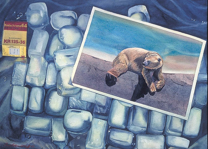 Polar Bear on Ice by Carol Cottone-Kolthoff 