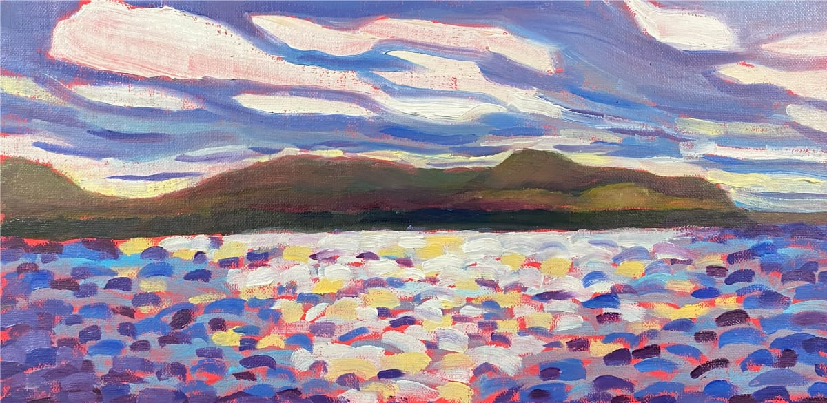 Good Harbor Sunset by Judy Kelly  Image: Sunset over Pyramid Point at Sleeping Bear Dunes National Lakeshore.