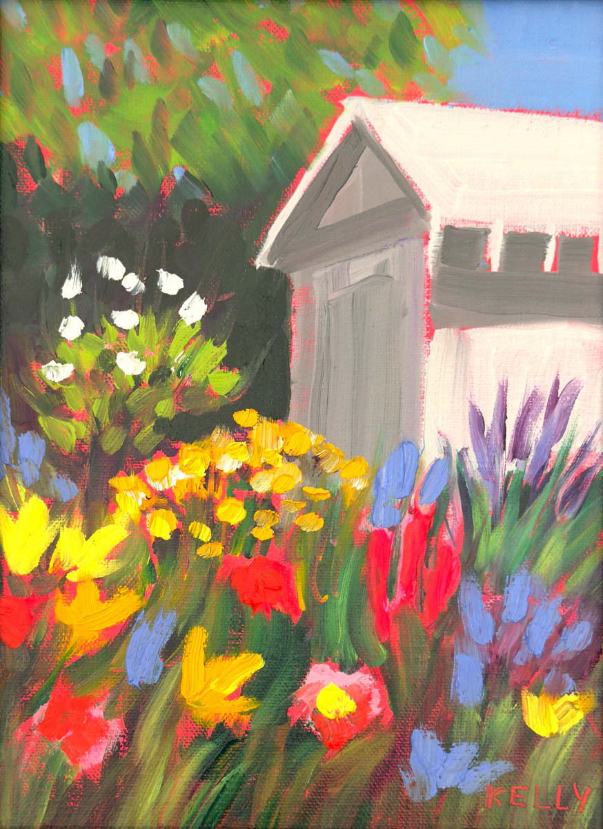 Omena's Glory by Judy Kelly  Image: Flower Garden at Omena Beach, Omena, Michigan