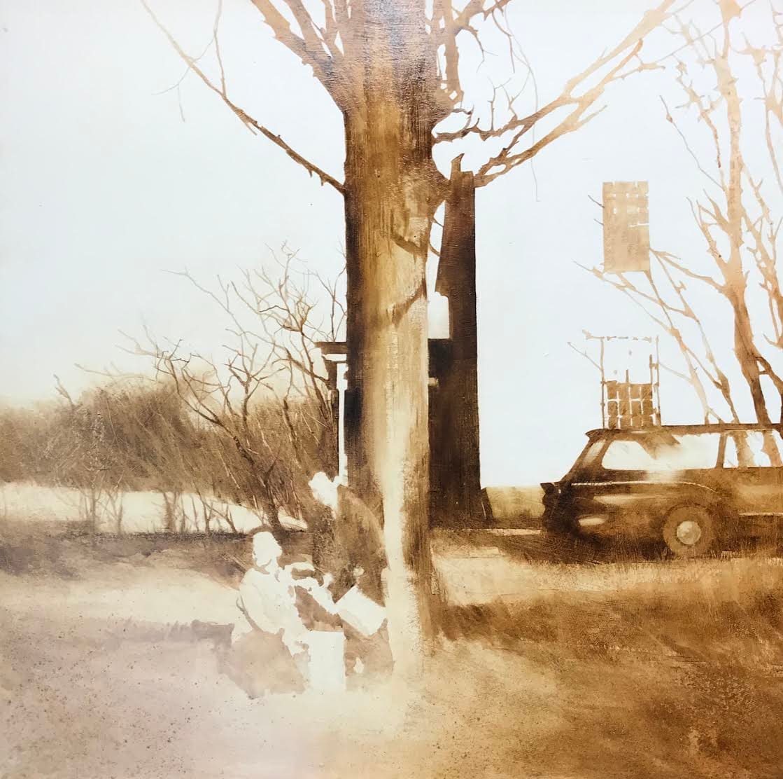 BACKYARD SUGARING, 1963 by Charlie Hunter 