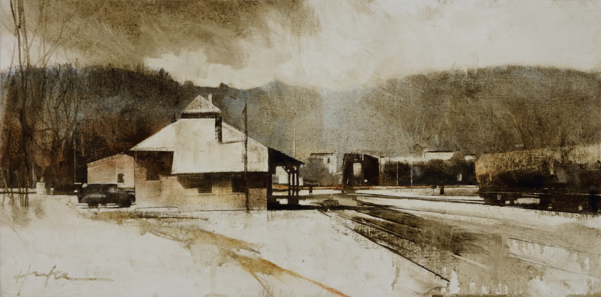 RAILYARD, MARCH AFTERNOON by Charlie Hunter 