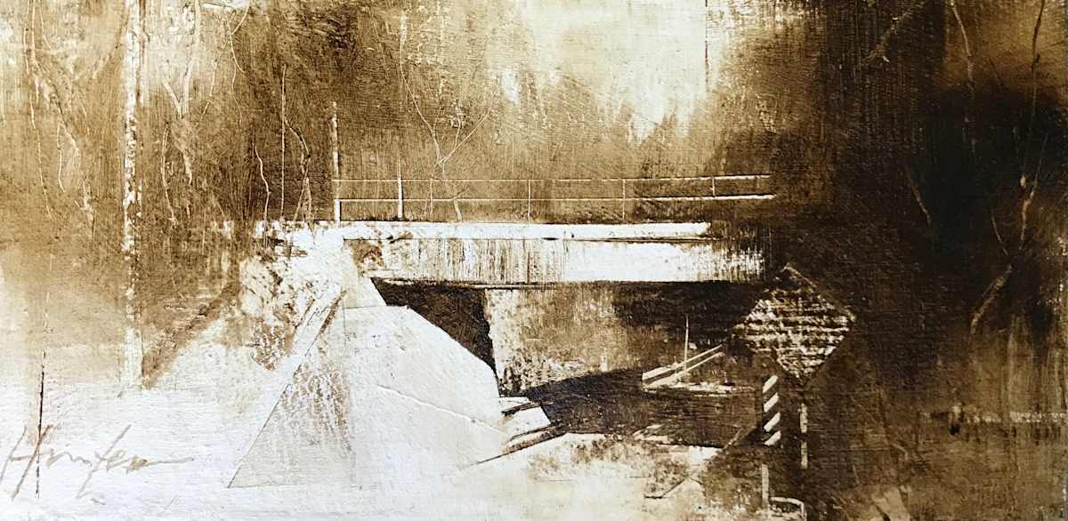 Abandoned Railroad Overpass (Study) by Charlie Hunter, Image 1.