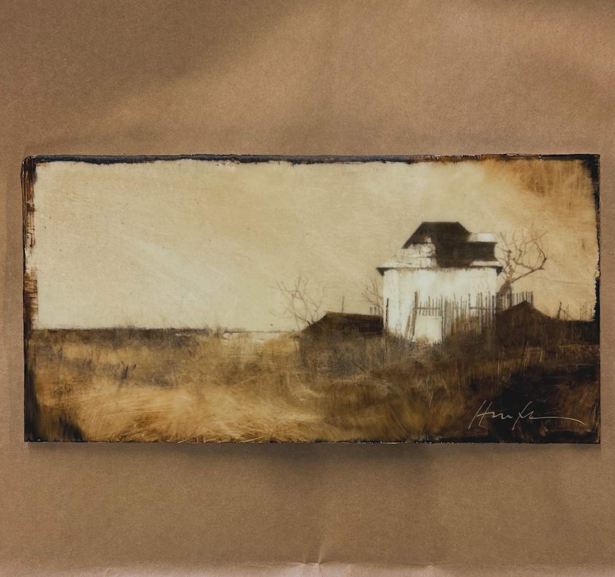 Cerillos Encaustic by Charlie Hunter 