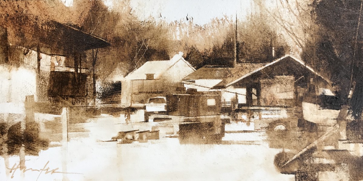 ESSEX BOATYARD - MONDAY STUDY by Charlie Hunter 