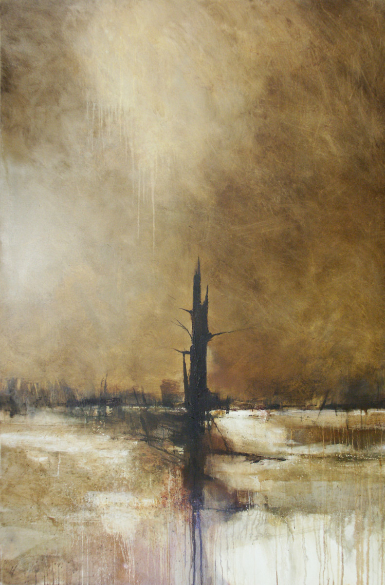 BEAVER POND IN WINTER by Charlie Hunter 