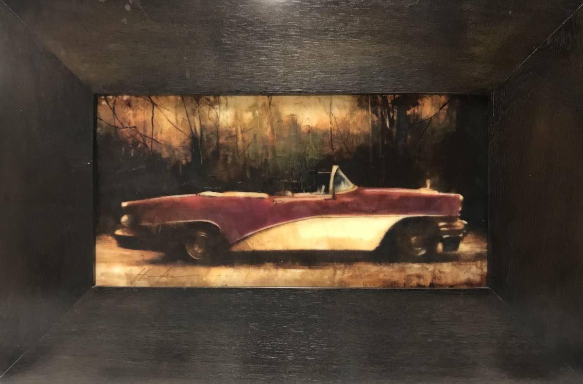 Freddie's Buick, Encaustic by Charlie Hunter 