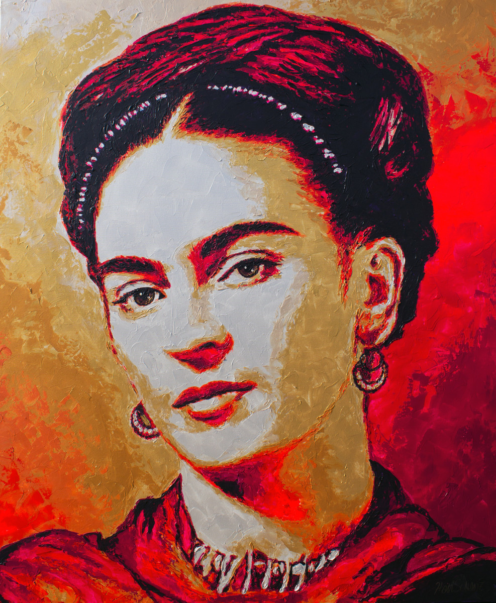 Frida Roja - Mix Media by Havi   Image: Frida Roja - Mix Media