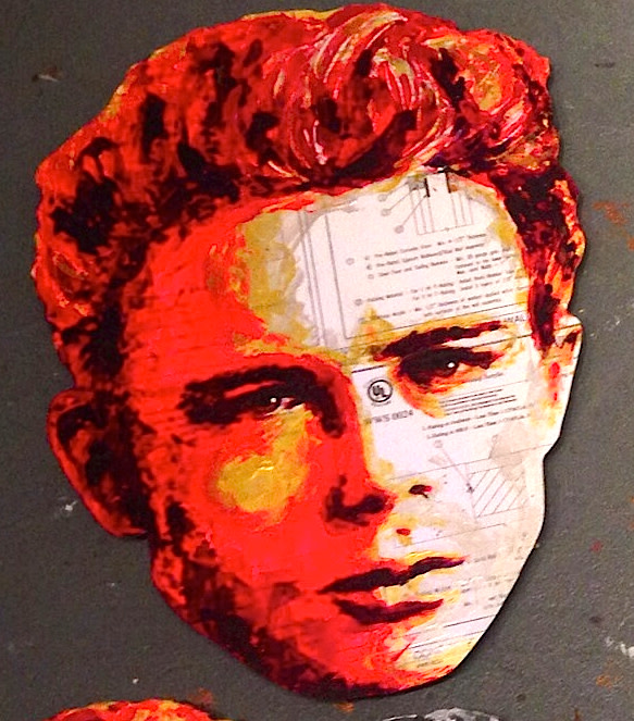 James Dean, Cabeza 24" by Havi Schanz 