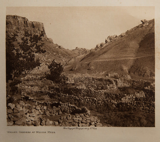 Walled Gardens At Middle Mesa by Edward S. Curtis 