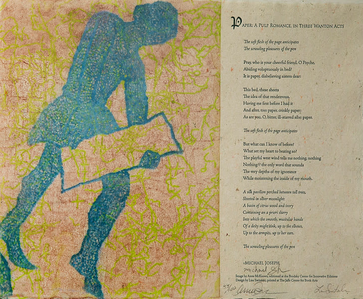 Paper: A Pulp Romance in Three Wanton Acts Letterpress: Lisa Switalski by Anne Q. McKeown 