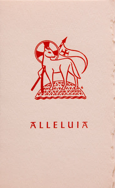 Untitled (Holy Cards--Alleluia) by Constance Mary Rowe also known as Sister Mary of the  Compassion, O.P. 