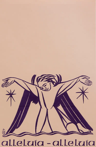 Untitled (Holy Cards--alleluia-alleluia 2) by Constance Mary Rowe also known as Sister Mary of the  Compassion, O.P. 