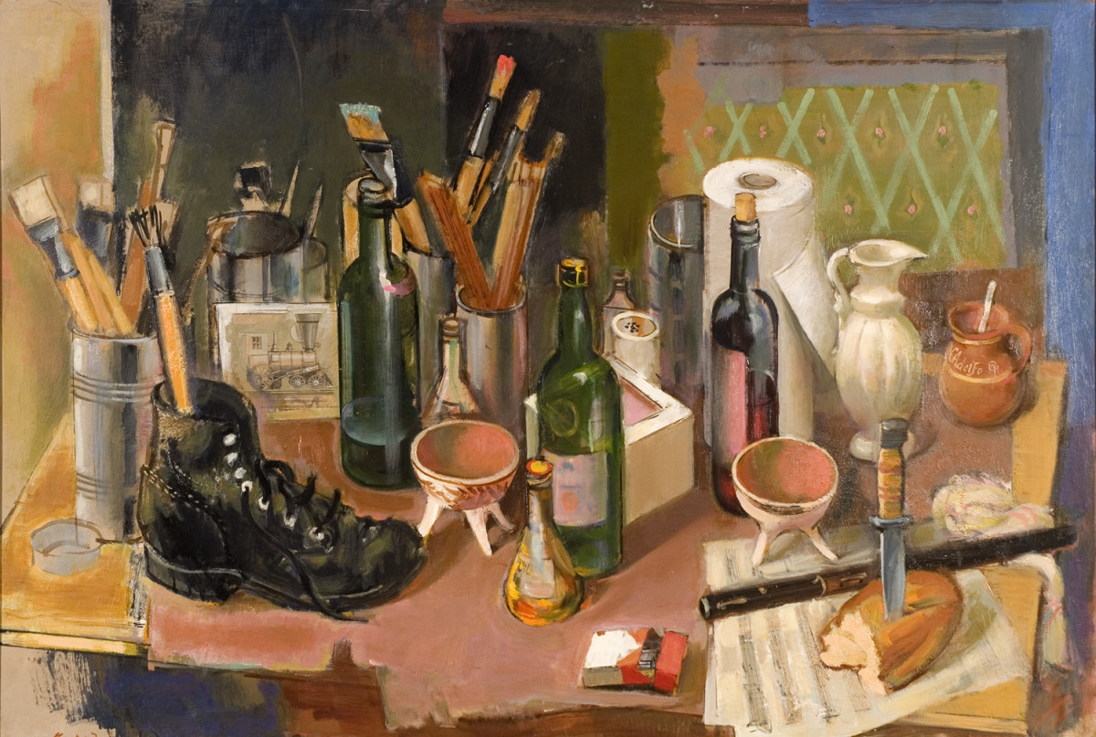 Still Life With Shoe by Adolf Konrad 