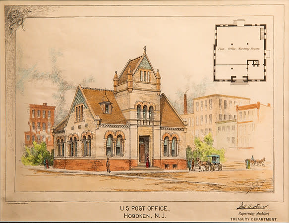U.S. Post Office, Hoboken, New Jersey by Artist Unknown 