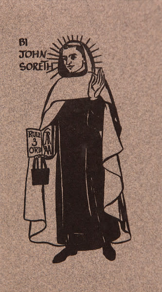 Untitled (Holy Cards--BL John Soreth) by Constance Mary Rowe also known as Sister Mary of the  Compassion, O.P. 