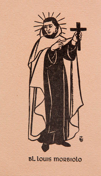 Untitled (Holy Cards--BL Louis Morbiolo) by Constance Mary Rowe also known as Sister Mary of the  Compassion, O.P. 