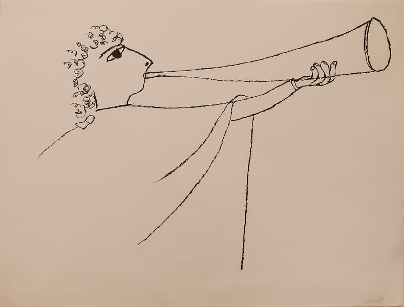 Youth Sounding Trumpet by Ben Shahn 