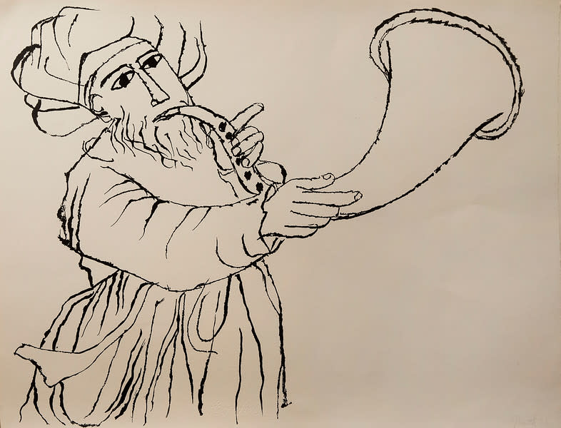 Man Sounding Horn by Ben Shahn 