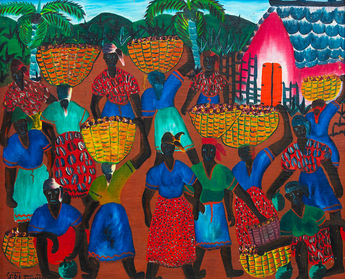 Untitled (People in the Market) by Sisson Blanchard 