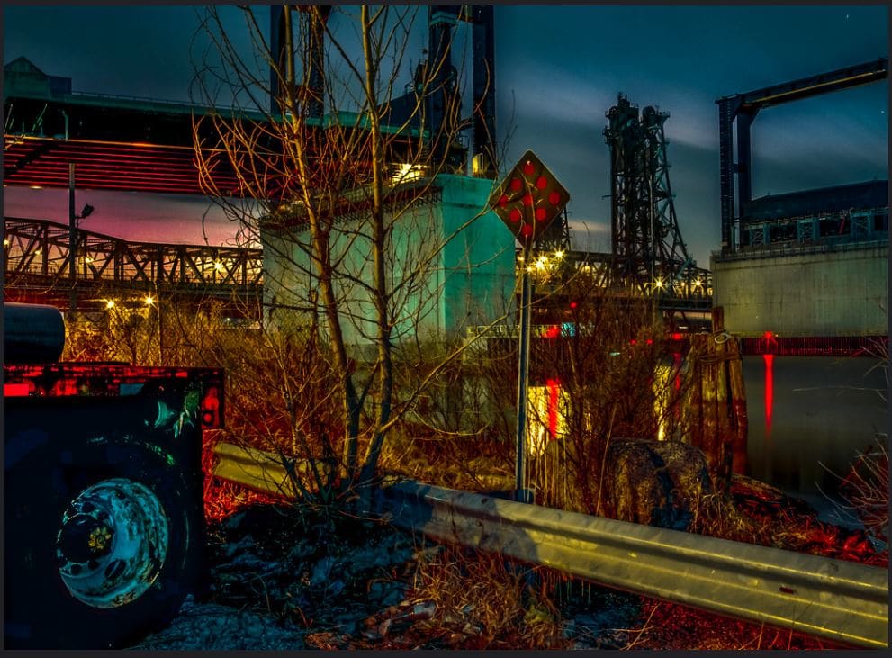 Bridge Construction From Howell Street, Jersey City NJ-1 by Stephen Fretz 