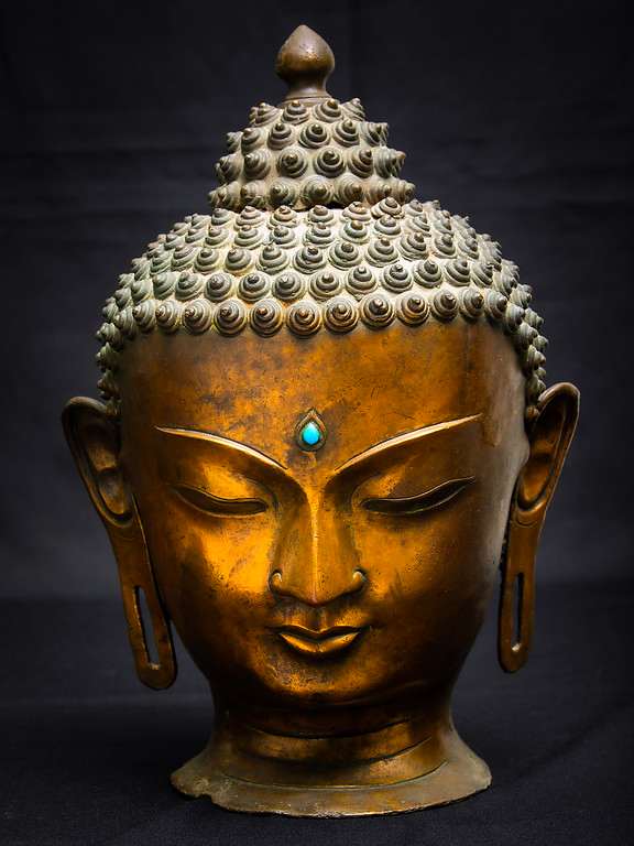 Untitled (Thai Bronze Head of Buddha) by Artist Unknown 