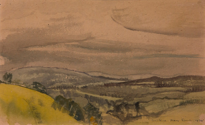 Untitled (Landscape--watercolor) by Constance Mary Rowe also known as Sister Mary of the  Compassion, O.P. 