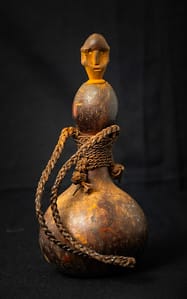 Untitled (Calabash Gourd from Kenya with Carved Human Head) by Artist Unknown 