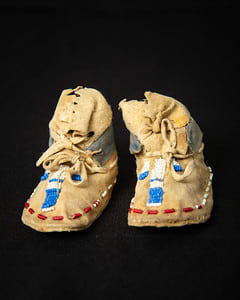 Untitled (Child's Beaded Moccasins) by Artist Unknown 