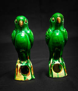 Untitled (Chinese Antique Sancai Parrots) by Artist Unknown 