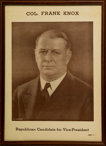 Untitled (Col. Frank Knox--Republican Candidate for Vice President) by Artist Unknown 