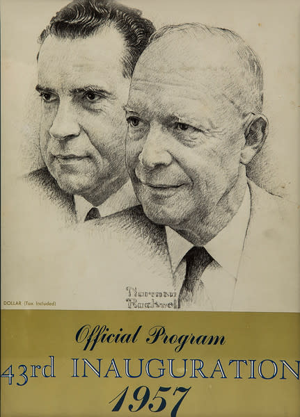 Untitled (Official Program, 43rd Inauguration, Eisenhower and Nixon) by Norman Rockwell 