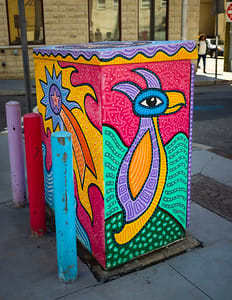 Untitled (Painted Utility Box) by Dan Fenelon 