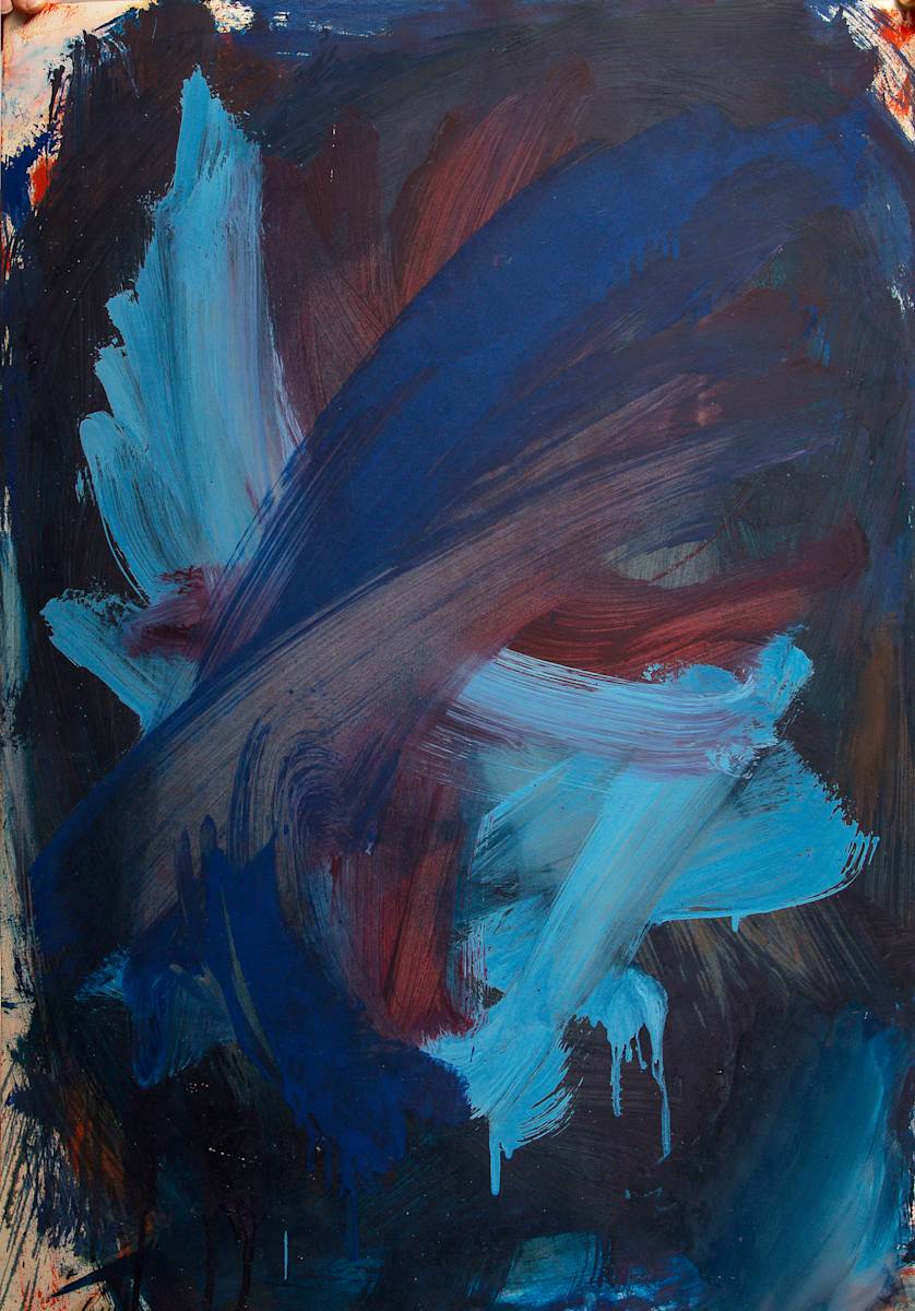 Untitled (Light and Dark Blue, and Red) by Seymour Franks, Image 2.