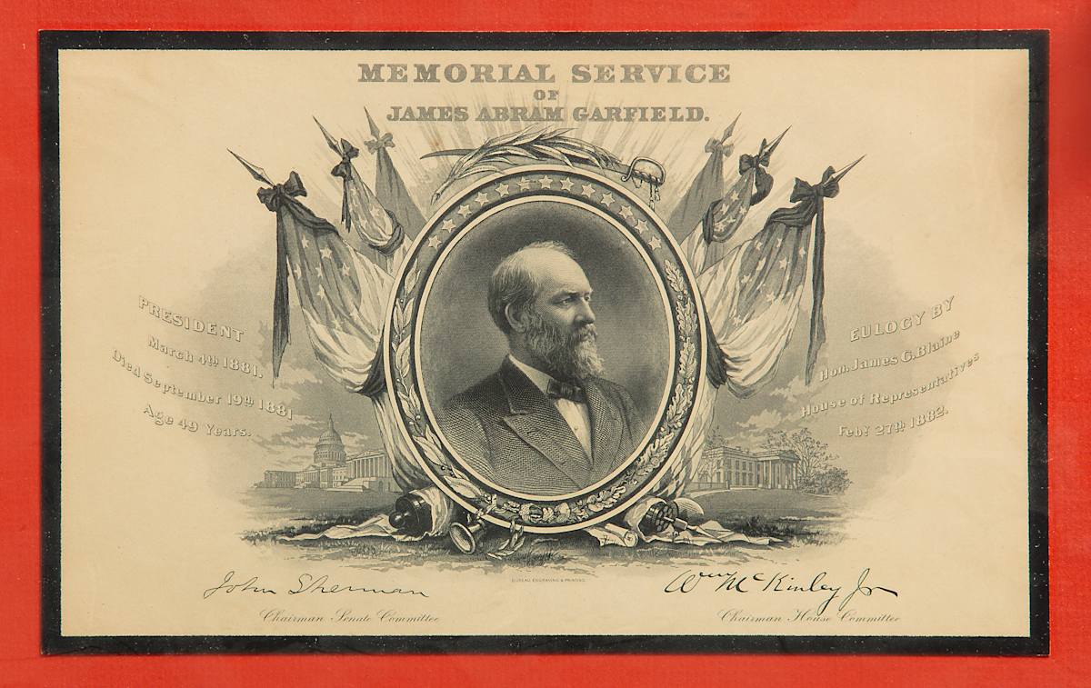 Untitled (President Garfield Funeral Invitational) by Artist Unknown, Image 1.